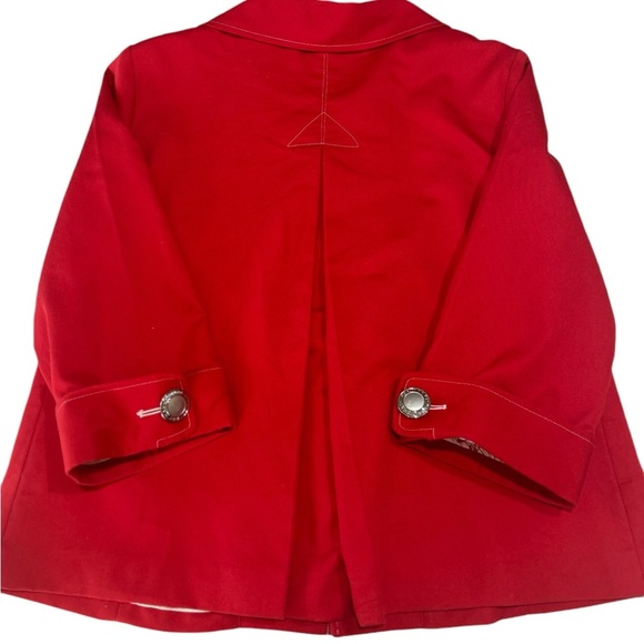 Bob Mackie Wearable Art Red Lightweight Jacket Medium Printed Lining - Picture 14 of 14